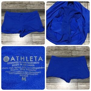Athleta Drawstring Lined Shorts Women’s M Blue (Inseam 2) Stretch